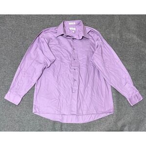 Van Heusen Men's 16 1/2 34/35 L Purple Long Sleeve Shirt